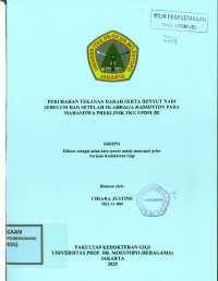 Image of Perubahan Tekanan Darah Serta Denyut Serta Denyut Nadi Sebelum dan Sesudah Badminton pada Mahasiswa Preklinik FKG UPDM(B)