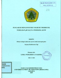 Image of Pengaruh Mengonsumsi Yoghurt Probiotik Terhadap pH Saliva Perokok Aktif