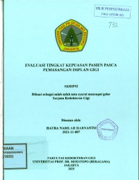 Image of Evaluasi Tingkat Kepuasan Pasien Pasca Pemasangan Implan Gigi