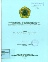 Image of Fitokimia dan Daya Hambat Ekstrak Jahe Gajah (Zingiber officinale var. Officinarum) terhadap Pertumbuhan Bakteri Enterococcus faecalis ATCC 29212