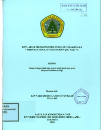 Image of Pengaruh Mengonsumsi Anggur (Vitis vinifera L.) Terhadap Derajat Keasaman (pH) Saliva