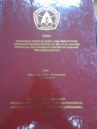 Image of Pengaruh Disiplin Kerja dan Kompetensi terhadap Produktivitas di Wilayah Binaan Penyuluh Pertanian di Kabupaten Serang, Provinsi Banten
